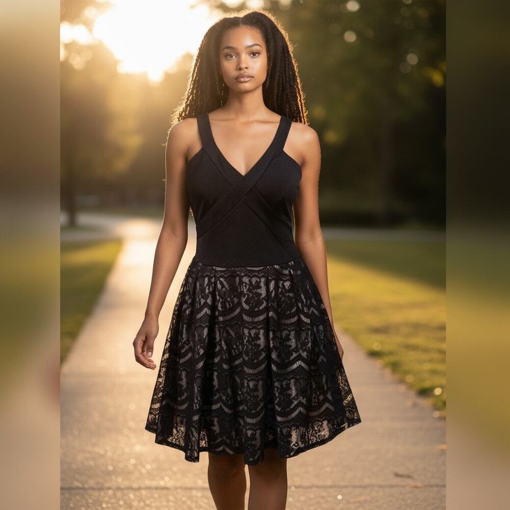 Ruby Rox fit and flare Cocktail Dress Y2k 90s Vintage Style sz 11